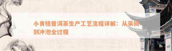 小青桔普洱茶生产工艺流程详解：从采摘到冲泡全过程