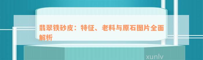 翡翠铁砂皮：特征、老料与原石图片全面解析