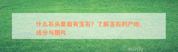 什么石头里面有玉石？了解玉石的产地、成分与图片