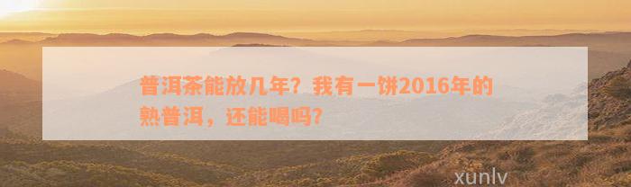 普洱茶能放几年？我有一饼2016年的熟普洱，还能喝吗？