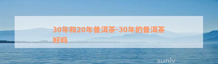 30年和20年普洱茶-30年的普洱茶好吗