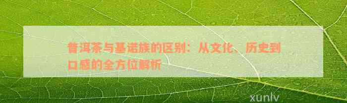 普洱茶与基诺族的区别：从文化、历史到口感的全方位解析