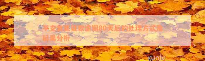 平安普惠贷款逾期80天后的处理方式及后果分析