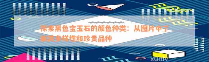 探索黑色宝玉石的颜色种类：从图片中了解其多样性和珍贵品种