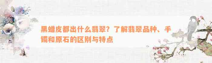 黑蜡皮都出什么翡翠？了解翡翠品种、手镯和原石的区别与特点