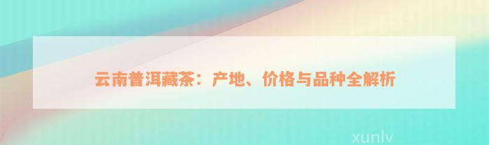 云南普洱藏茶：产地、价格与品种全解析