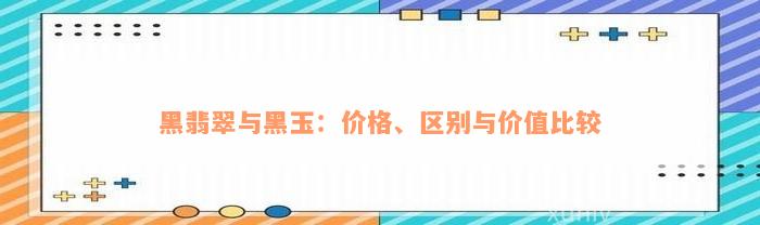 黑翡翠与黑玉：价格、区别与价值比较