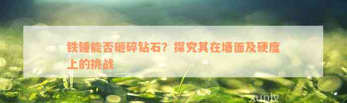 铁锤能否砸碎钻石？探究其在墙面及硬度上的挑战