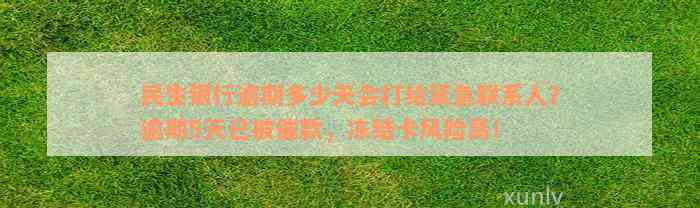 民生银行逾期多少天会打给紧急联系人？逾期5天已被催款，冻结卡风险高！