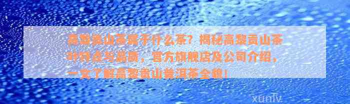 高黎贡山茶属于什么茶？揭秘高黎贡山茶叶特点与品质，官方旗舰店及公司介绍，一文了解高黎贡山普洱茶全貌！