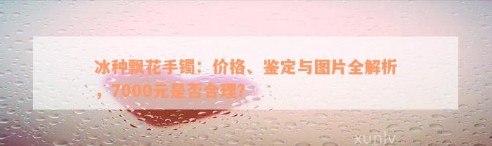 冰种飘花手镯：价格、鉴定与图片全解析，7000元是否合理？