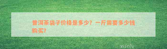 普洱茶袋子价格是多少？一斤需要多少钱购买？