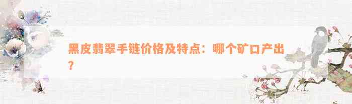 黑皮翡翠手链价格及特点：哪个矿口产出？