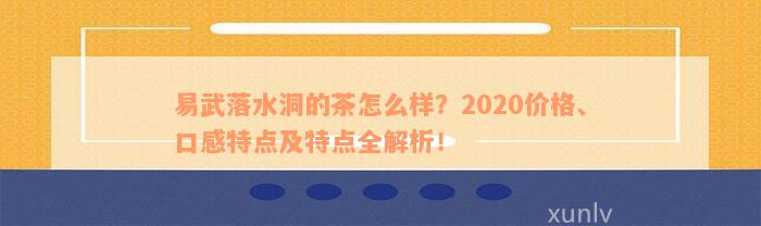 易武落水洞的茶怎么样？2020价格、口感特点及特点全解析！