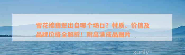 雪花棉翡翠出自哪个场口？材质、价值及品牌价格全解析！附高清成品图片