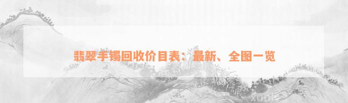 翡翠手镯回收价目表：最新、全图一览