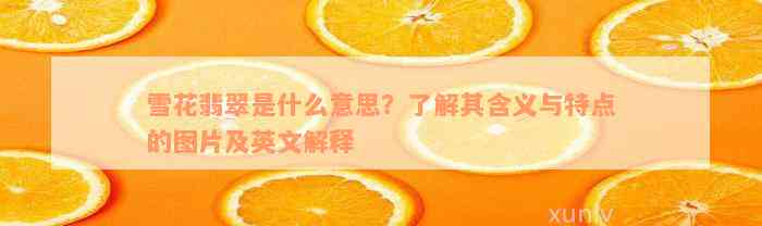 雪花翡翠是什么意思？了解其含义与特点的图片及英文解释